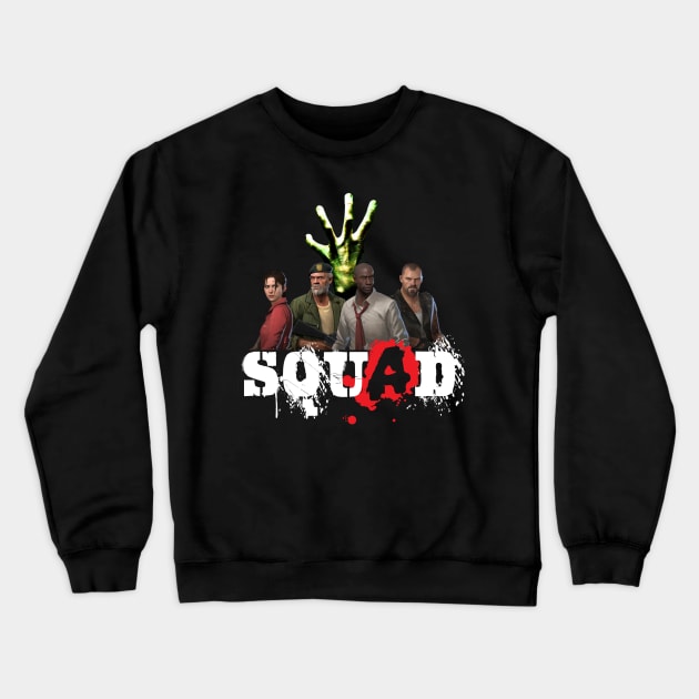 Left 4 Dead Squad (white) Crewneck Sweatshirt by red-leaf